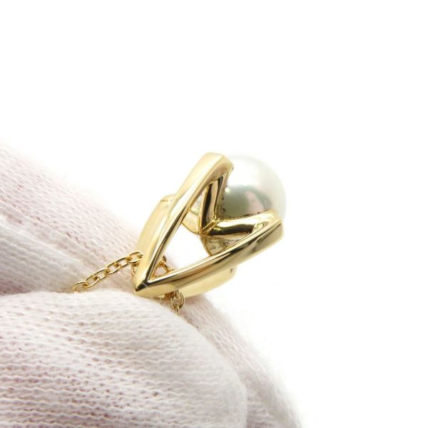 ミキモト ネックレス M Collection コレクション ダイヤ 約0.03ct アコヤ真珠 K18YG PYP-1807K MIKIMOTO ジュエリー