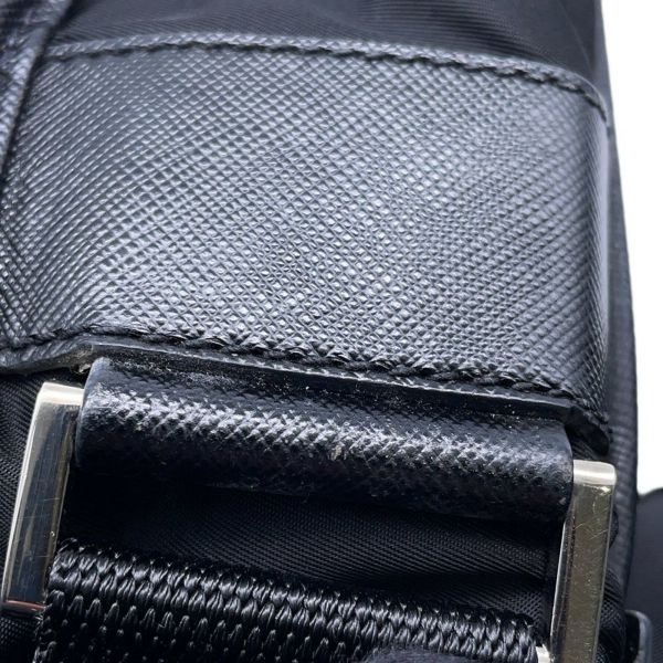 プラダ ショルダーバッグ サフィアーノ ロゴ ナイロン PRADA メッセンジャーバッグ 黒