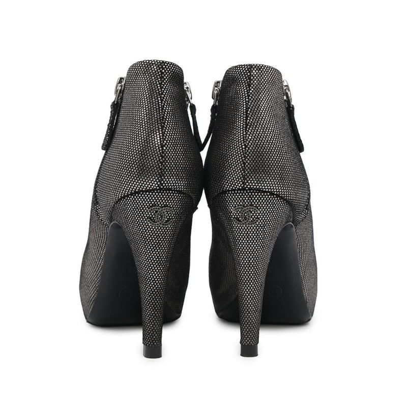 シャネル ブーティ ココマーク レザー レディースサイズ37C G28558 CHANEL 靴 黒