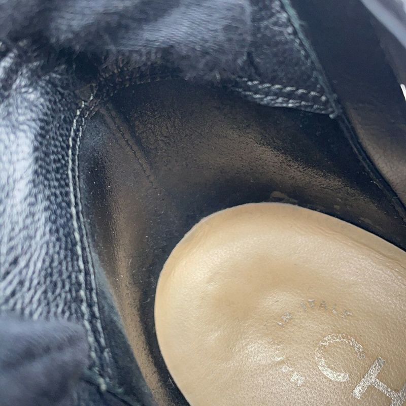 シャネル ブーティ ココマーク レザー レディースサイズ37C G28558 CHANEL 靴 黒
