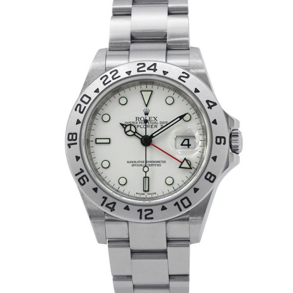 ロレックス エクスプローラー2 ランダムシリアルルーレット 16570 ROLEX 腕時計 白文字盤
