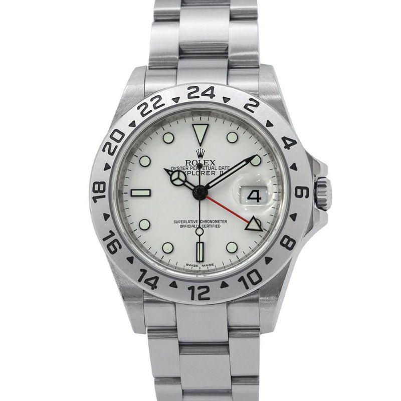 ロレックス エクスプローラー2 ランダムシリアルルーレット 16570 ROLEX 腕時計 白文字盤