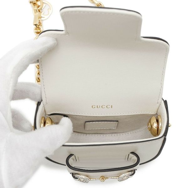 グッチ ベルトバッグ ホースビット1955 レザー 764504 GUCCI 白