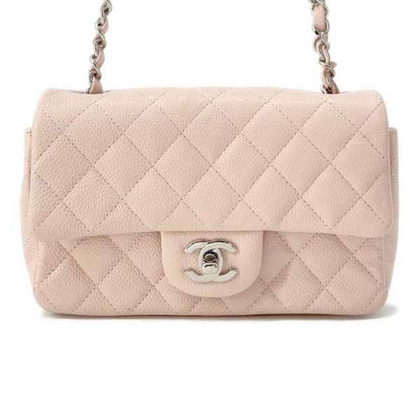 シャネル チェーンショルダーバッグ ココマーク キャビアスキン A69900 CHANEL ミニ フラップ バッグ