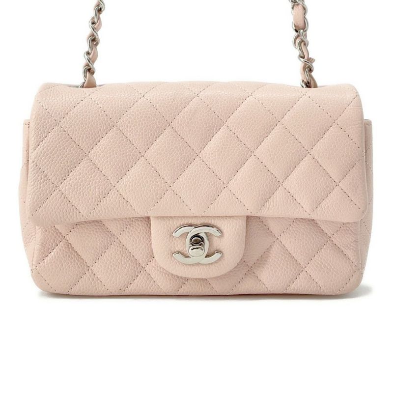 シャネル チェーンショルダーバッグ ココマーク キャビアスキン A69900 CHANEL ミニ フラップ バッグ