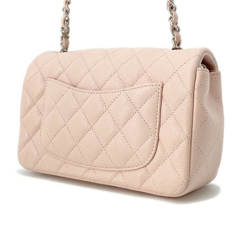 シャネル チェーンショルダーバッグ ココマーク キャビアスキン A69900 CHANEL ミニ フラップ バッグ