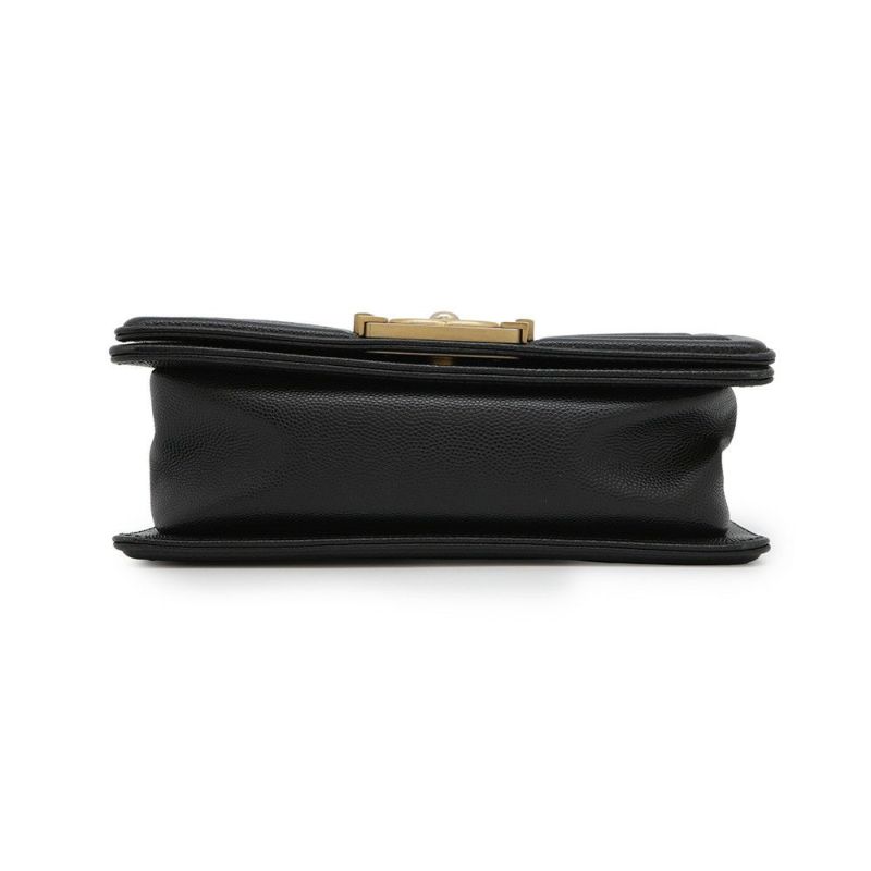 シャネル チェーンショルダーバッグ ボーイシャネル スモール マトラッセ ココマーク A67085 BOY CHANEL 黒