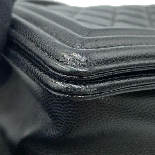 シャネル チェーンショルダーバッグ ボーイシャネル スモール マトラッセ ココマーク A67085 BOY CHANEL 黒