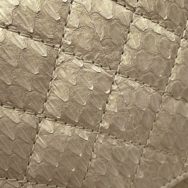 シャネル チェーンショルダーバッグ マトラッセ ココマーク パイソン A68204 CHANEL