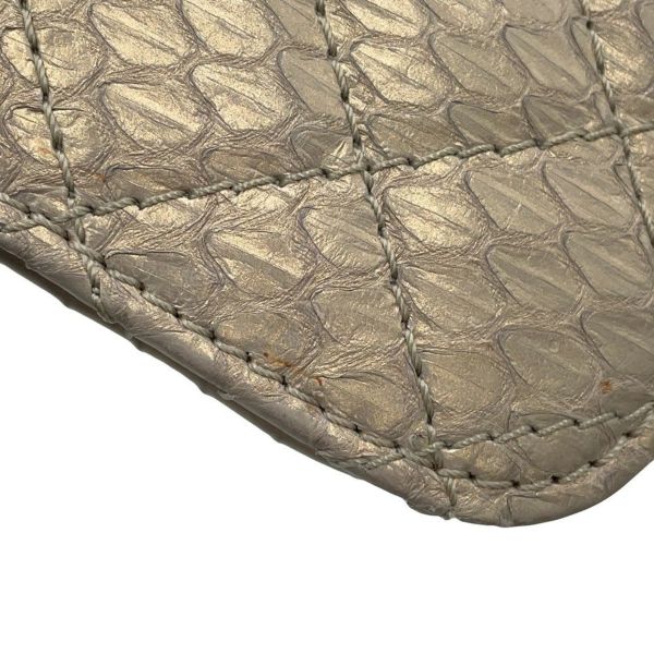 シャネル チェーンショルダーバッグ マトラッセ ココマーク パイソン A68204 CHANEL