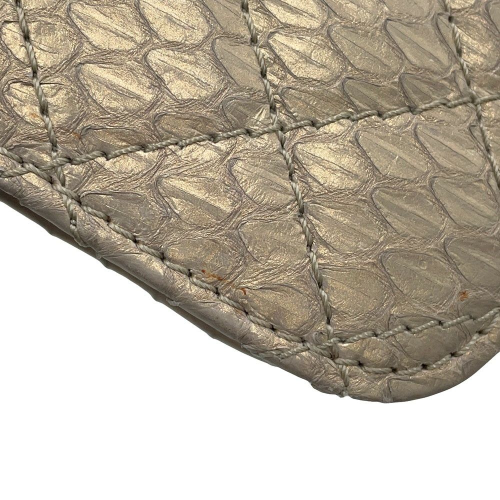 シャネル チェーンショルダーバッグ マトラッセ ココマーク パイソン A68204 CHANEL