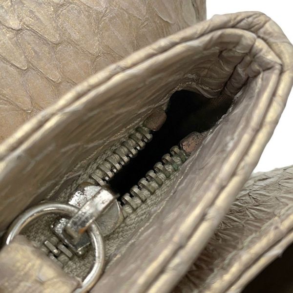 シャネル チェーンショルダーバッグ マトラッセ ココマーク パイソン A68204 CHANEL