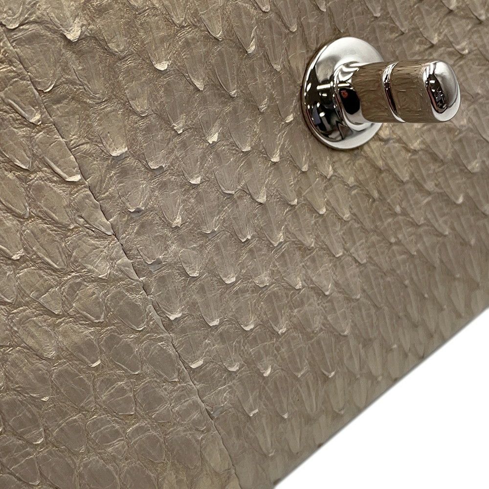 シャネル チェーンショルダーバッグ マトラッセ ココマーク パイソン A68204 CHANEL