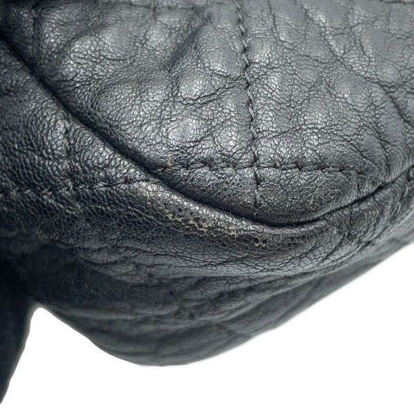 シャネル チェーンショルダーバッグ マトラッセ ココマーク レザー CHANEL 黒