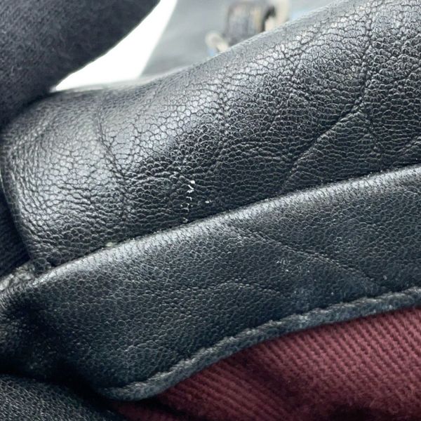 シャネル チェーンショルダーバッグ マトラッセ ココマーク レザー CHANEL 黒