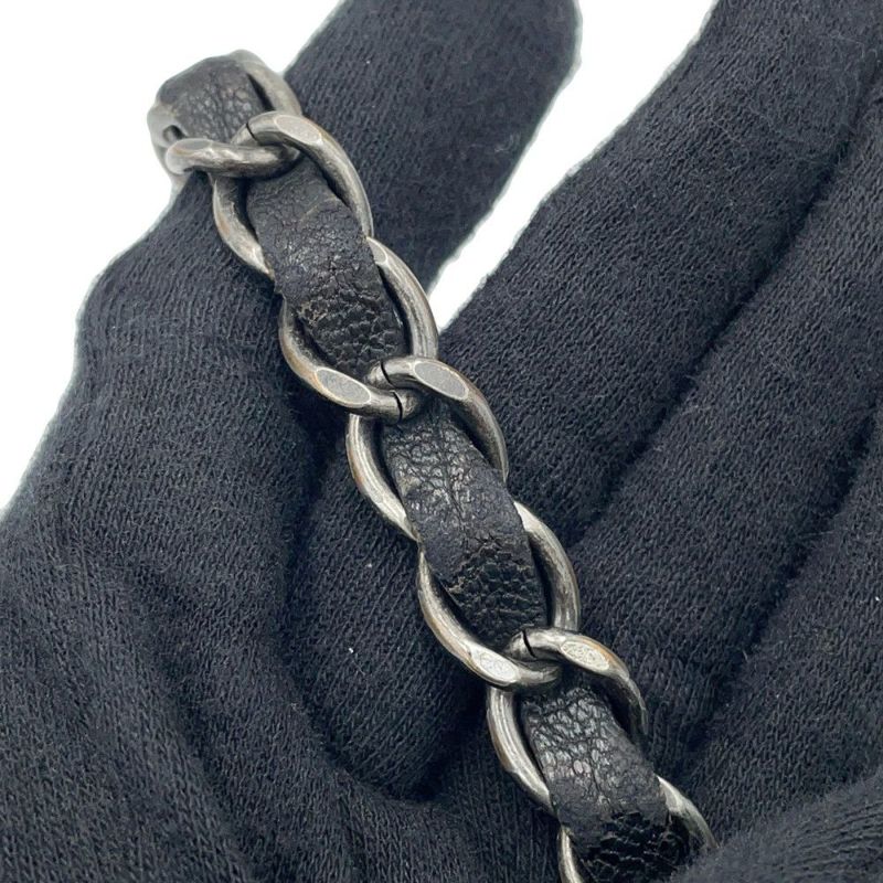 シャネル チェーンショルダーバッグ マトラッセ ココマーク レザー CHANEL 黒