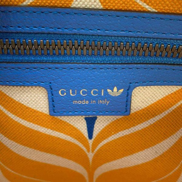 グッチ ボディバッグ アディダスコラボ レザー 722141 GUCCI バッグ ブルー