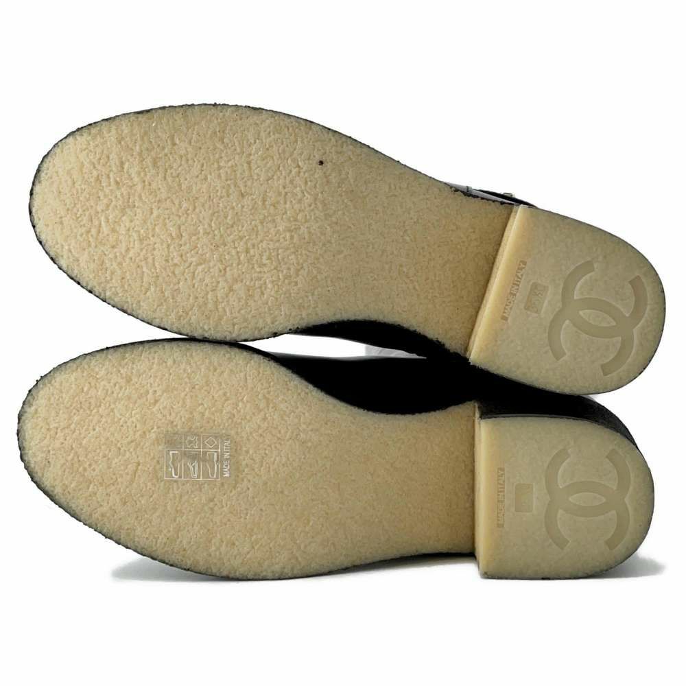 シャネル ロングブーツ ターンロックココマーク レディースサイズ36 1/2C G31202 CHANEL 靴 黒