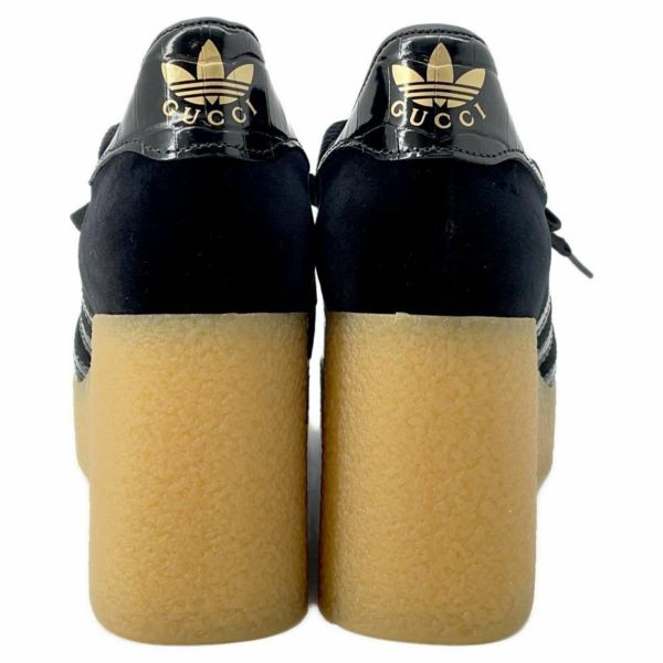 グッチ スニーカー アディダス コラボ ガゼル ウェッジ レディースサイズ37 725627 GUCCI adidas 靴 黒