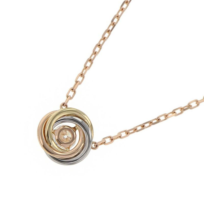 カルティエ ネックレス トリニティ ダイヤモンド 1P 0.18ct K18YG/K18PG/K18WG B7224900 ジュエリー ペンダント