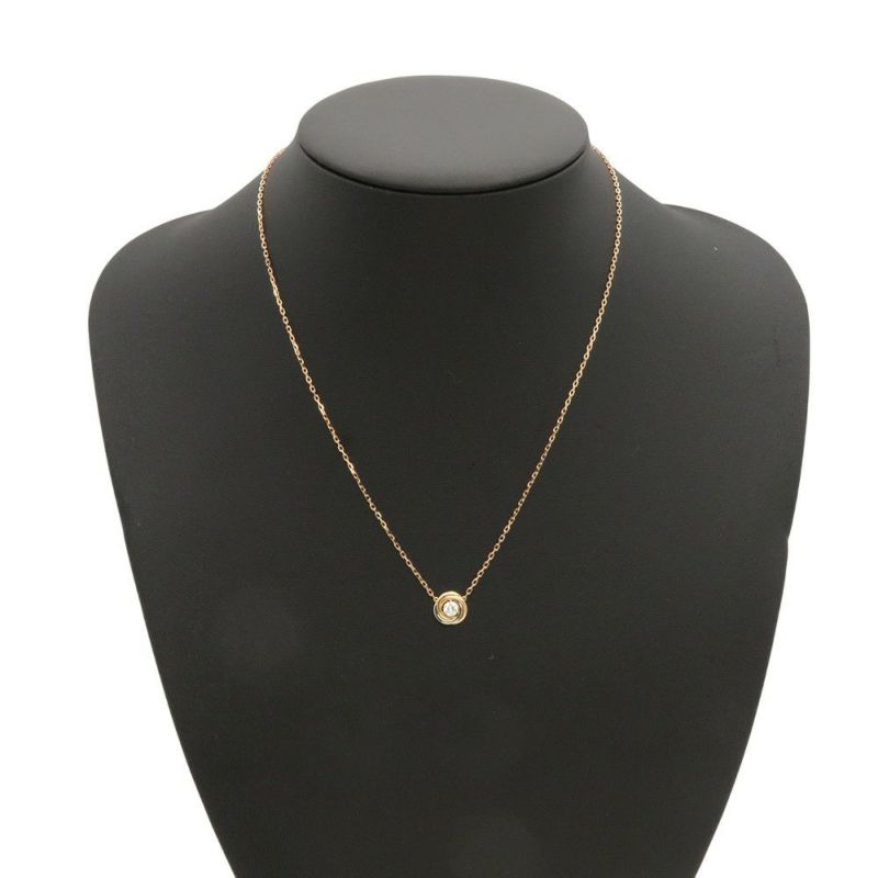 カルティエ ネックレス トリニティ ダイヤモンド 1P 0.18ct K18YG/K18PG/K18WG B7224900 ジュエリー ペンダント