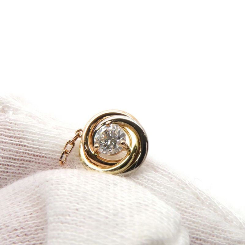 カルティエ ネックレス トリニティ ダイヤモンド 1P 0.18ct K18YG/K18PG/K18WG B7224900 ジュエリー ペンダント