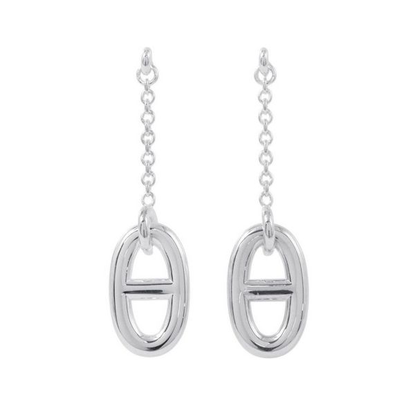 エルメス ピアス ファランドールMM シェーヌダンクルモチーフ SV925シルバー Farandole HERMES ジュエリー