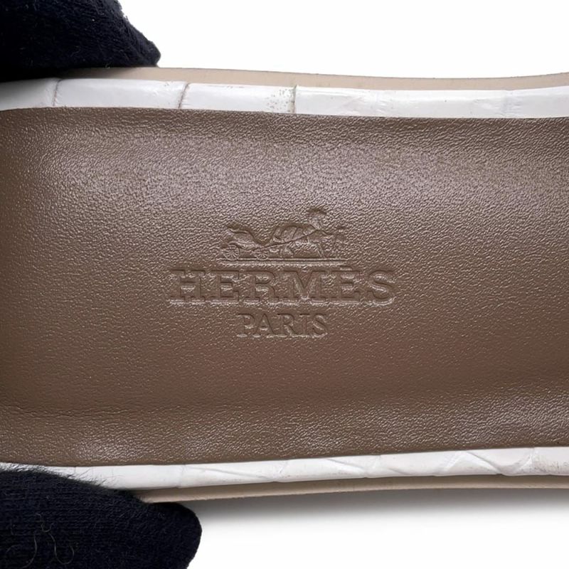 エルメス サンダル オラン エプソン レディースサイズ38 HERMES 靴