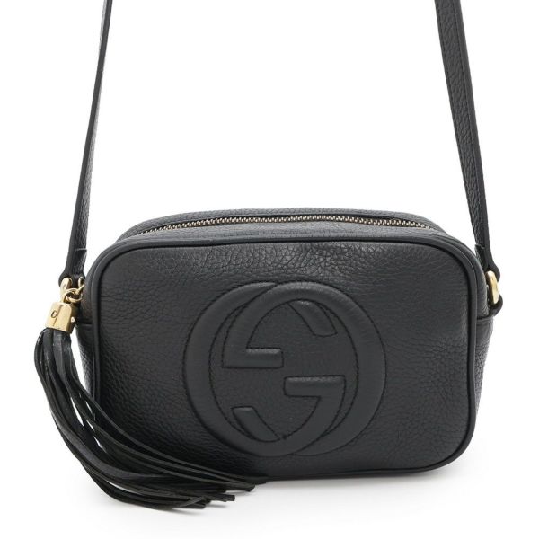 グッチ ショルダーバッグ ソーホー ミニディスコ レザー 347994 GUCCI バッグ 黒