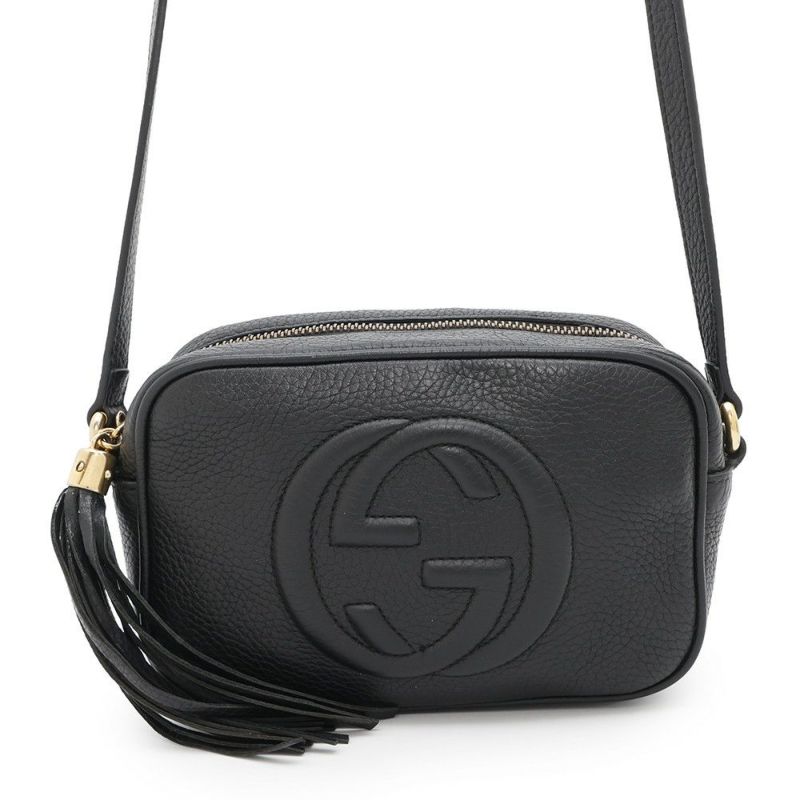 グッチ ショルダーバッグ ソーホー ミニディスコ レザー 347994 GUCCI バッグ 黒