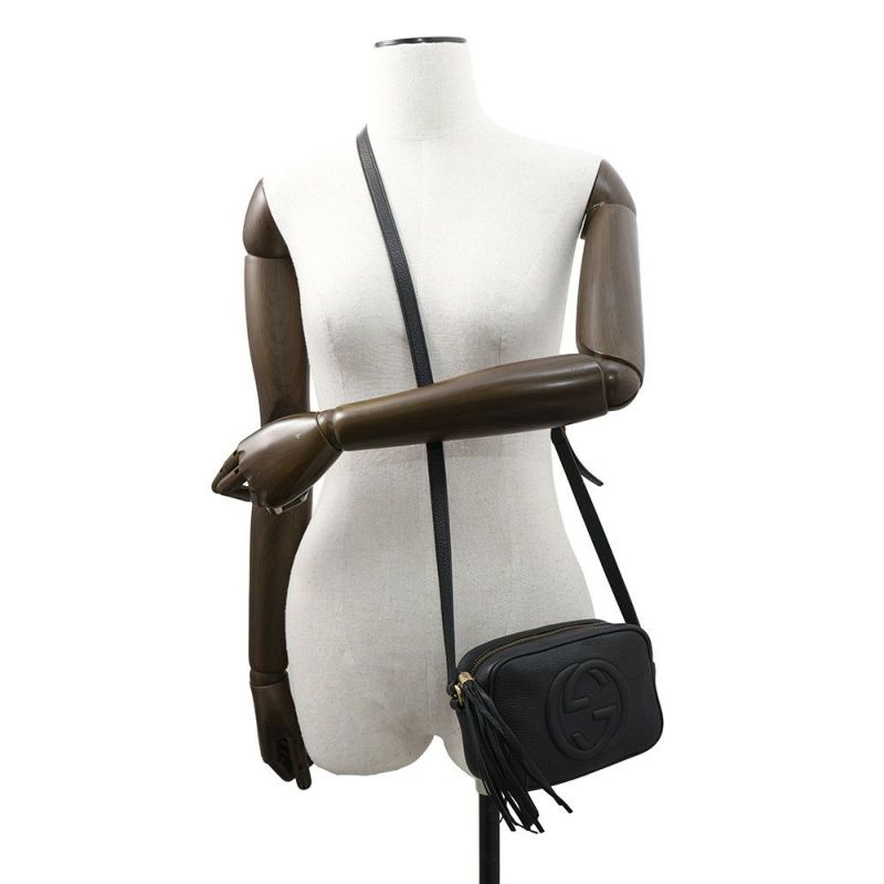 グッチ ショルダーバッグ ソーホー ミニディスコ レザー 347994 GUCCI バッグ 黒