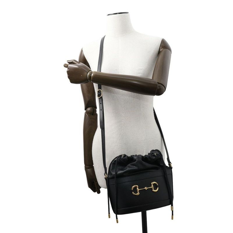 グッチ ショルダーバッグ 1955 ホースビット 602118 GUCCI バケットバッグ 黒