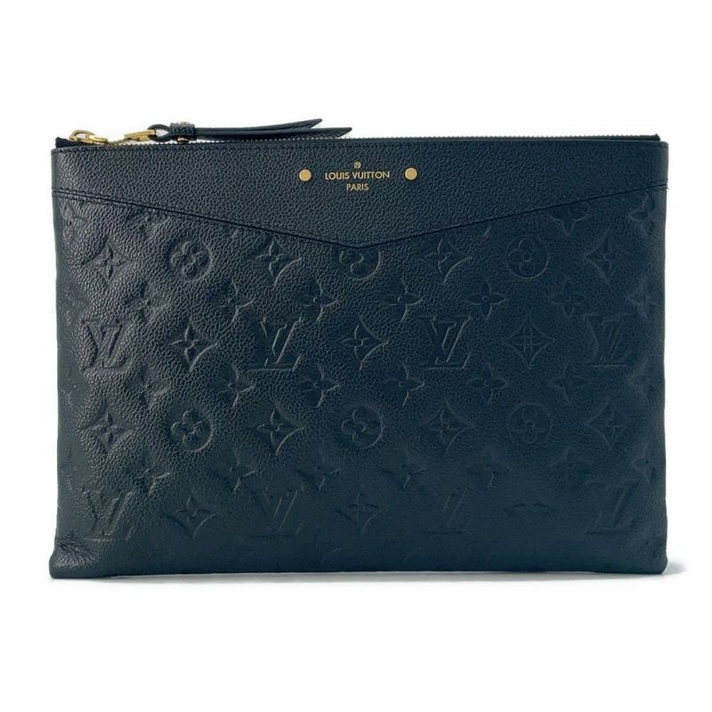 ルイヴィトン クラッチバッグ モノグラム・アンプラント デイリーポーチ M62937 LOUIS VUITTON ブラック 黒