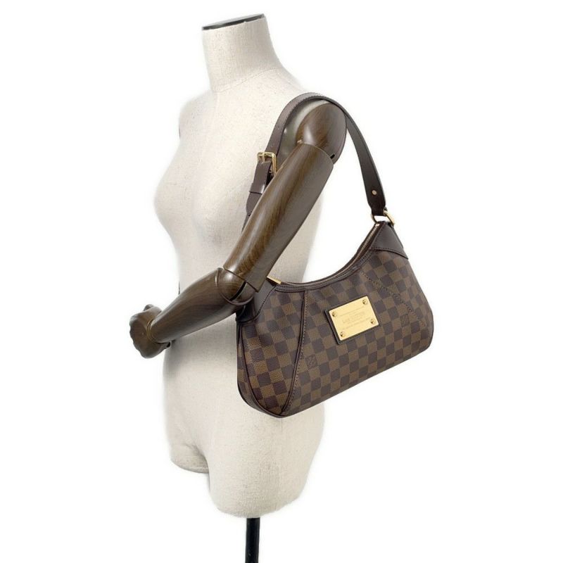 ルイヴィトン ショルダーバッグ ダミエ・エベヌ テムズPM N48180 LOUIS VUITTON ワンショルダー ホーボーバッグ