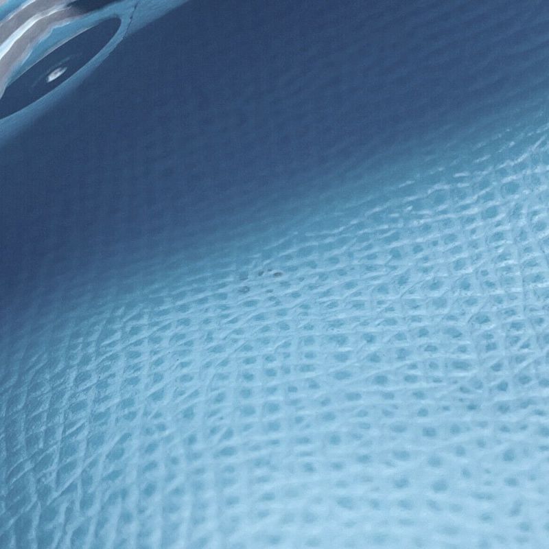 エルメス コインケース カルヴィ デュオ セレステ/シルバー金具 エプソン B刻印 財布 セレスト