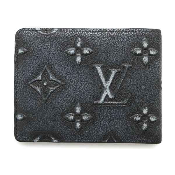 ルイヴィトン 二つ折り財布 モノグラム ポルトフォイユ・スレンダー M81774 LOUIS VUITTON ブラック 黒