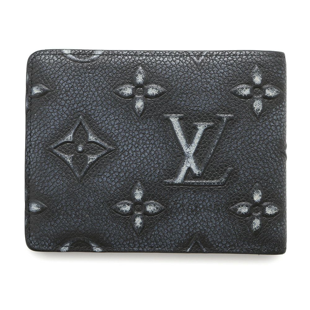 ルイヴィトン 二つ折り財布 モノグラム ポルトフォイユ・スレンダー M81774 LOUIS VUITTON ブラック 黒