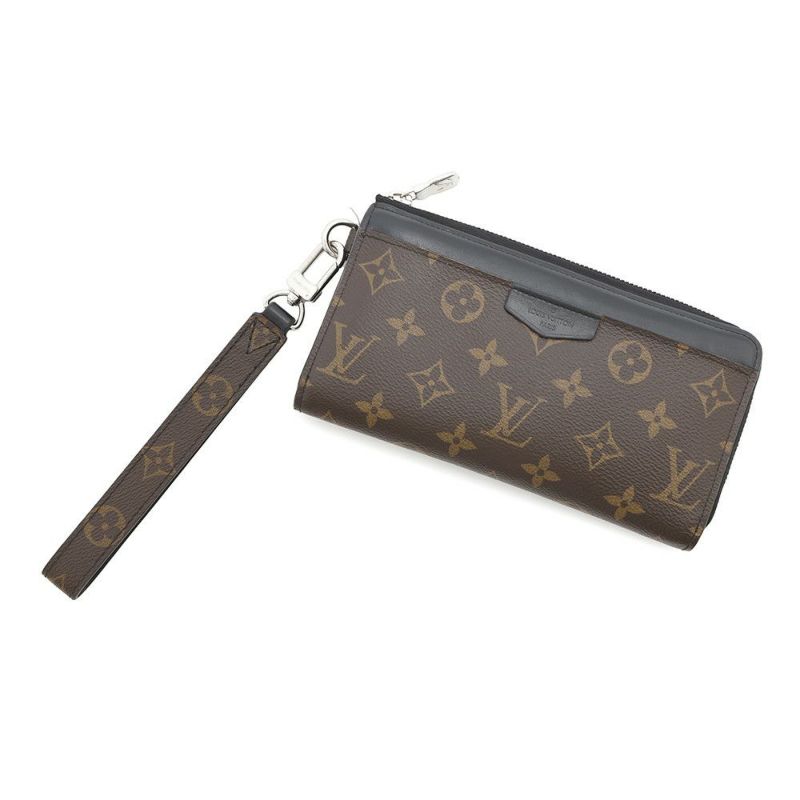 ルイヴィトン 長財布 モノグラム・マカサー ジッピー・ドラゴンヌ M69407 メンズ 黒 ブラック