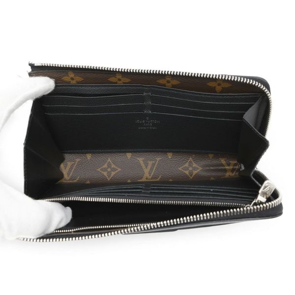 ルイヴィトン 長財布 モノグラム・マカサー ジッピー・ドラゴンヌ M69407 メンズ 黒 ブラック