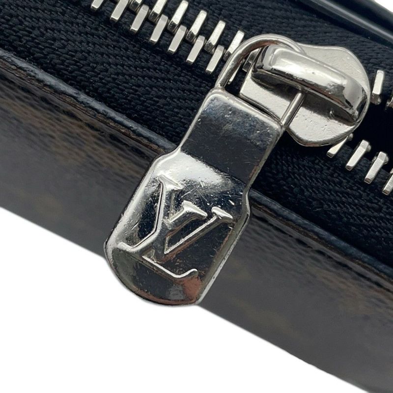 ルイヴィトン 長財布 モノグラム・マカサー ジッピー・ドラゴンヌ M69407 メンズ 黒 ブラック