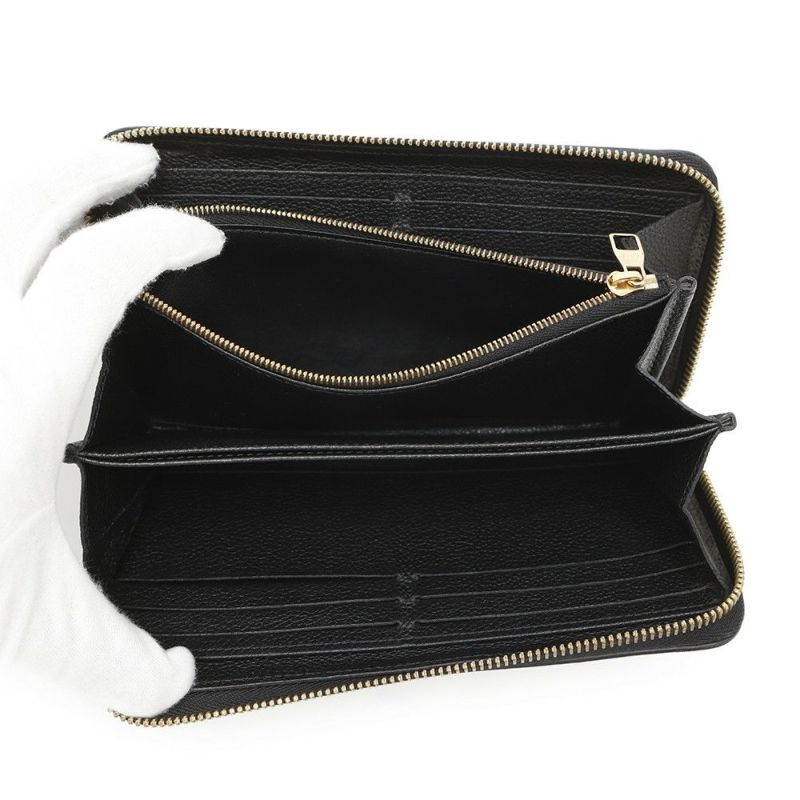 ルイヴィトン 長財布 モノグラム アンプラント ジッピー・ウォレット M64805 LOUIS VUITTON ヴィトン ブラック 黒