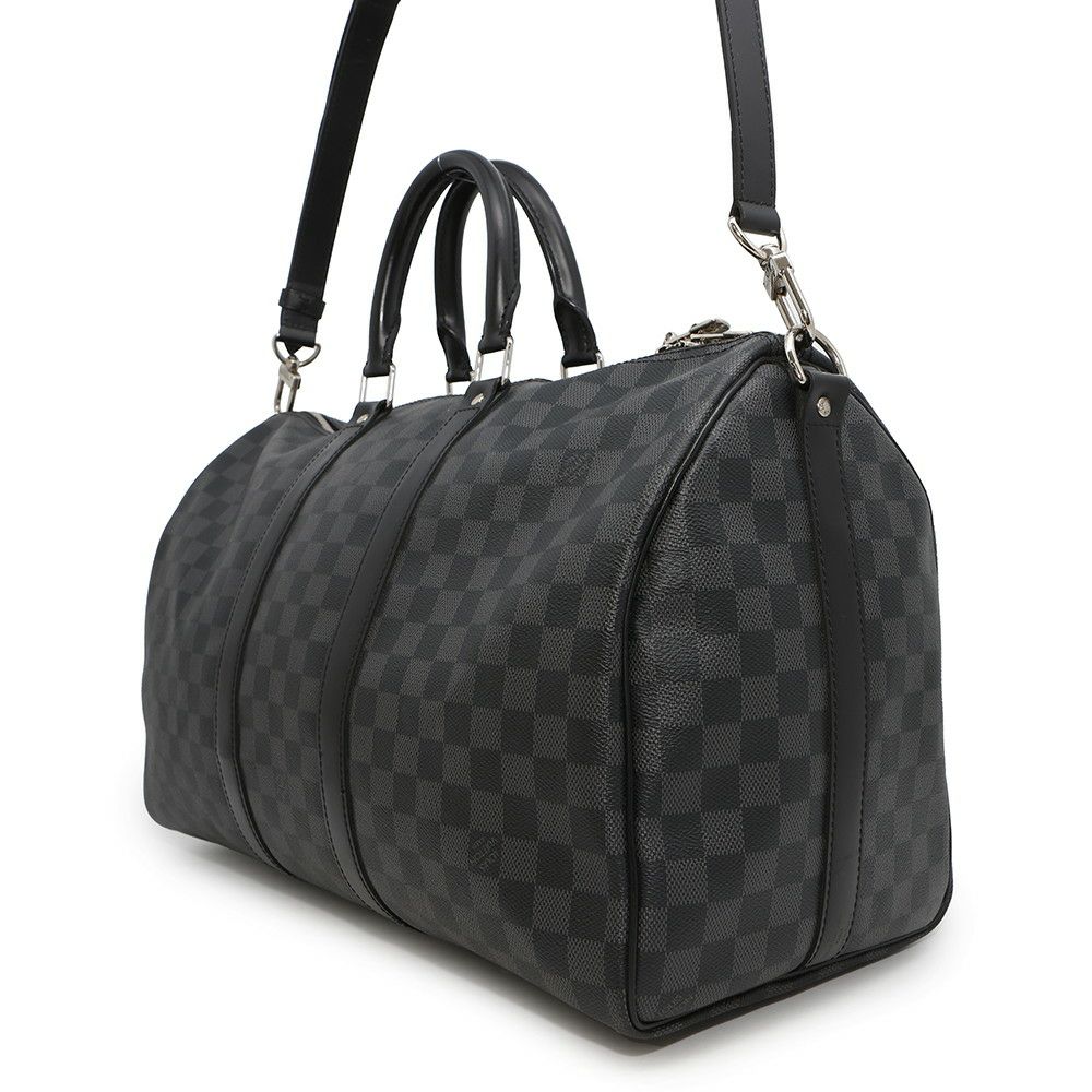 ルイヴィトン ボストンバッグ ダミエ・グラフィット キーポル バンドリエール45 N41418 トラベル 旅行バッグ 黒 ブラック