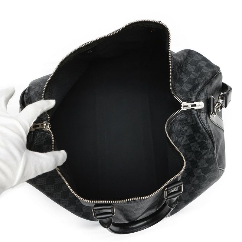 ルイヴィトン ボストンバッグ ダミエ・グラフィット キーポル バンドリエール45 N41418 トラベル 旅行バッグ 黒 ブラック