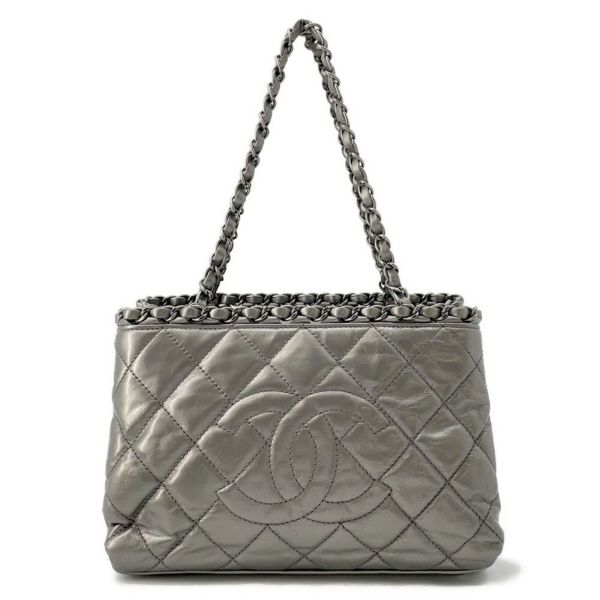 シャネル チェーントートバッグ チェーンミー ココマーク マトラッセ カーフレザー A50494 CHANEL バッグ