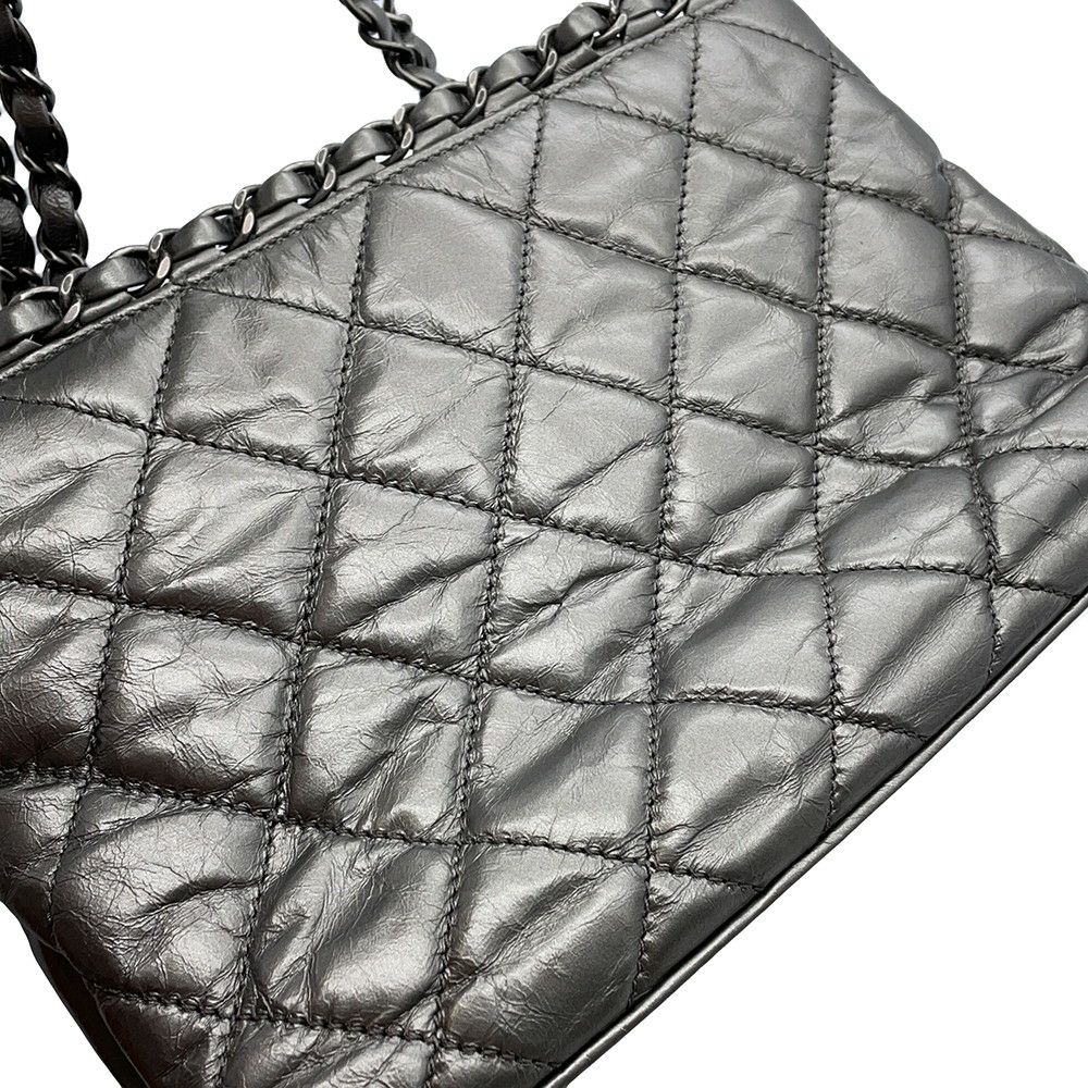 シャネル チェーントートバッグ チェーンミー ココマーク マトラッセ カーフレザー A50494 CHANEL バッグ