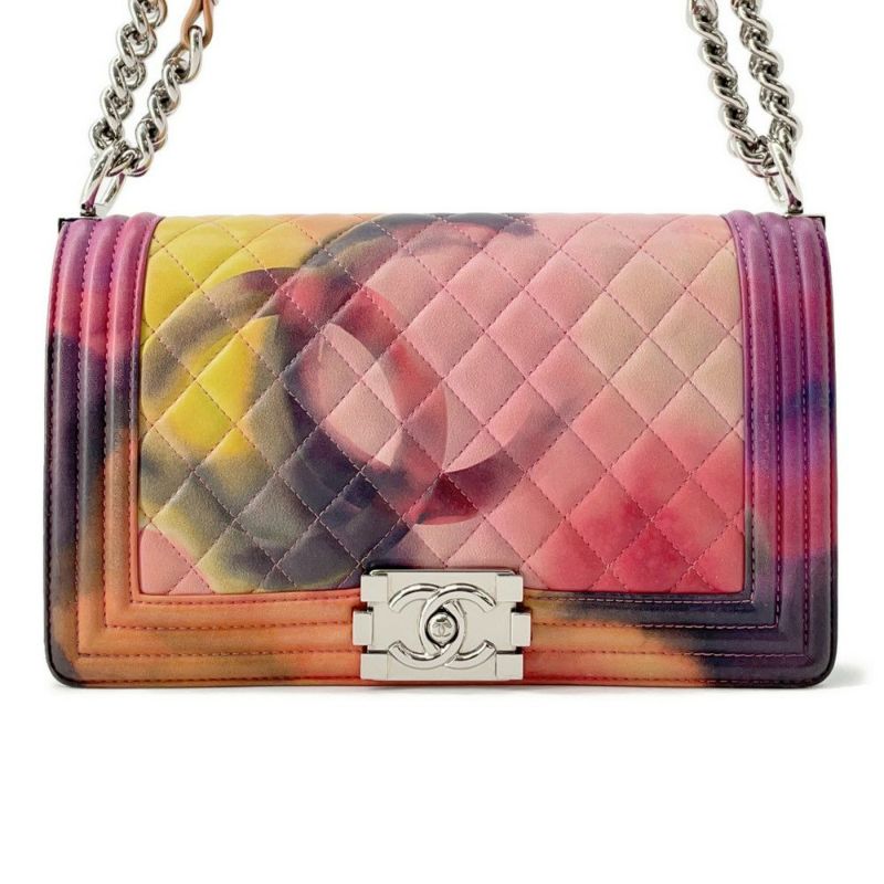 シャネル チェーンショルダーバッグ ボーイシャネル ラムスキン A67086 CHANEL