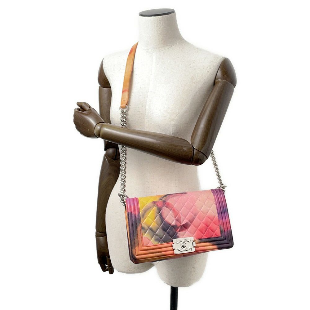 シャネル チェーンショルダーバッグ ボーイシャネル ラムスキン A67086 CHANEL