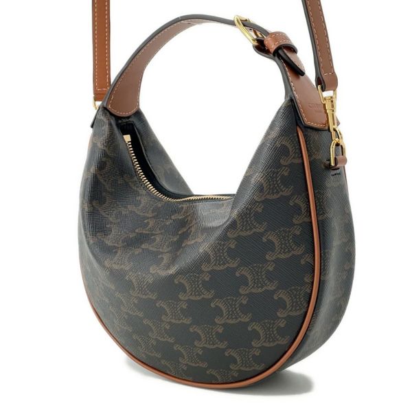 セリーヌ ハンドバッグ トリオンフ ティーン ルル PVC カーフレザー 120722FQM.04LU CELINE 2way ブラウン