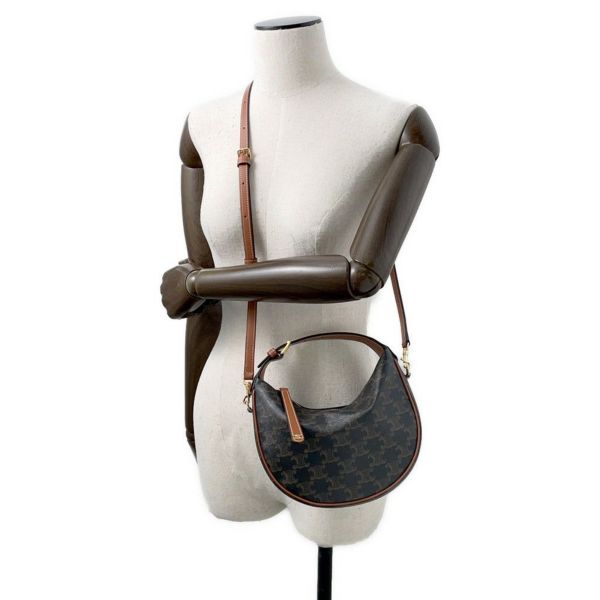 セリーヌ ハンドバッグ トリオンフ ティーン ルル PVC カーフレザー 120722FQM.04LU CELINE 2way ブラウン