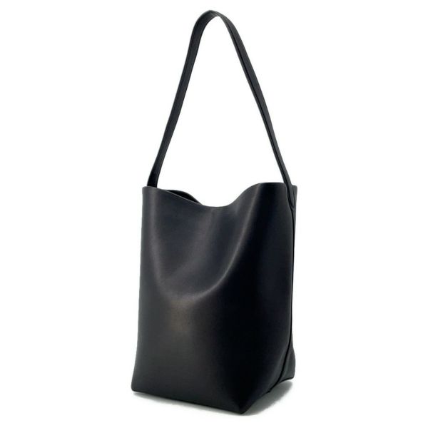 ザ ロウ トートバッグ N/S パーク トート ミディアム レザー W1313 L72 THE ROW ショルダーバッグ 黒